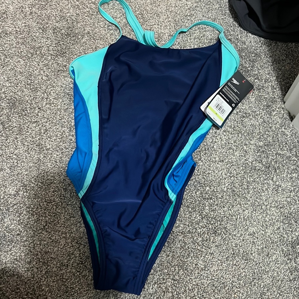 Teal and blue speedo swimsuit size 30